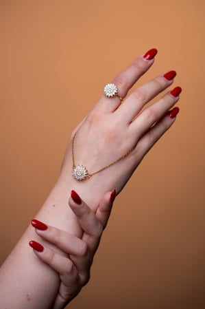 Produse Suflet - Brățara Rotativă Anti-Stres Aurie Cu Sistem Spinner