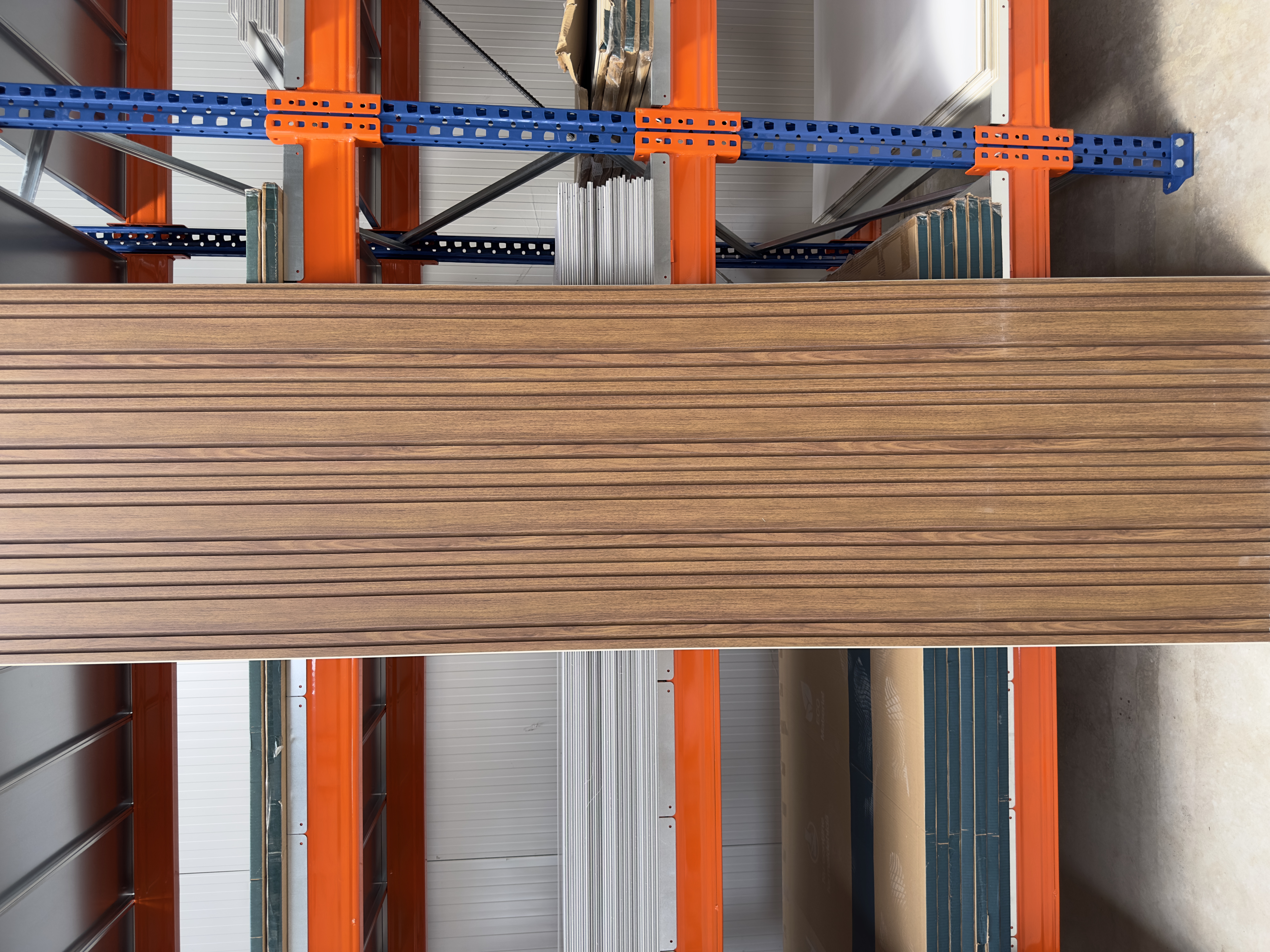 Riflaj decorativ WPC lemn teak Wood-7014, 205×10 mm [4]