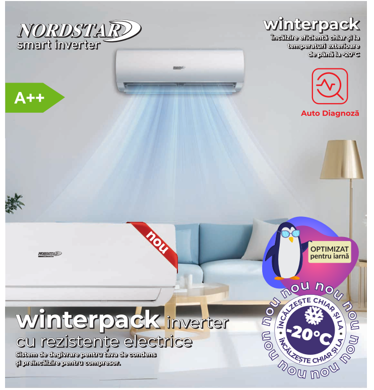 Aer condiționat NordStar WINTERPACK 24000 BTU Inverter WiFi [4]