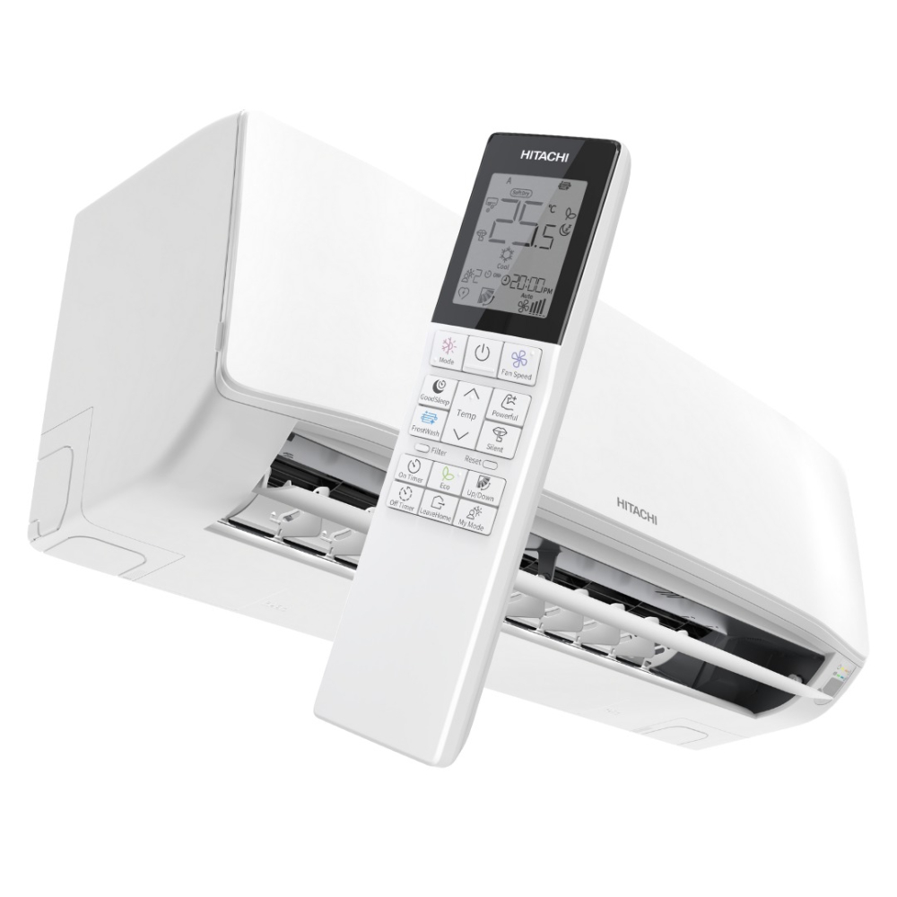 Aparat aer conditionat Hitachi Air Home 400, Split de perete, 24000 btu/h, WiFi INCLUS, Mold Guard, Antivirus filter, Frostwash, Sleep Sense, Smart Eco, A++/A++, Extreme Silent 28db, No Loss -7C Capac [2]