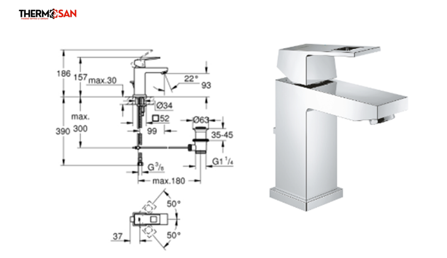 Baterie lavoar monocomanda [2]