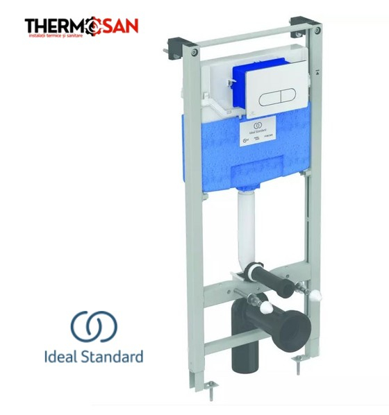 Bazin/cadru WC incastrat IDEAL STANDARD Prosys 120 M pentru vas WC suspendat - sistem de prindere inclus + clapeta crom Oleas M1 [ R0306 AA ] [2]