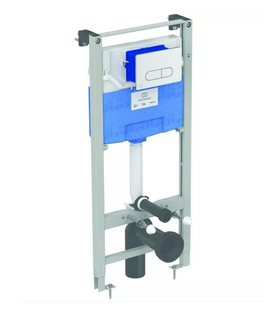 Bazin/cadru WC incastrat IDEAL STANDARD Prosys 120 M pentru vas WC suspendat - sistem de prindere inclus + clapeta crom Oleas M1 [ R0306 AA ] [1]
