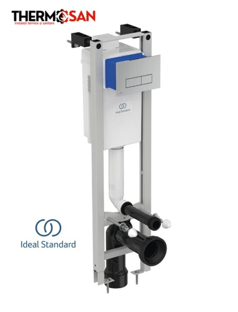 Bazin/cadru WC incastrat IDEAL STANDARD Prosys Eco M pentru vas WC suspendat - sistem de prindere inclus + clapeta crom [ E2332AA ] [2]
