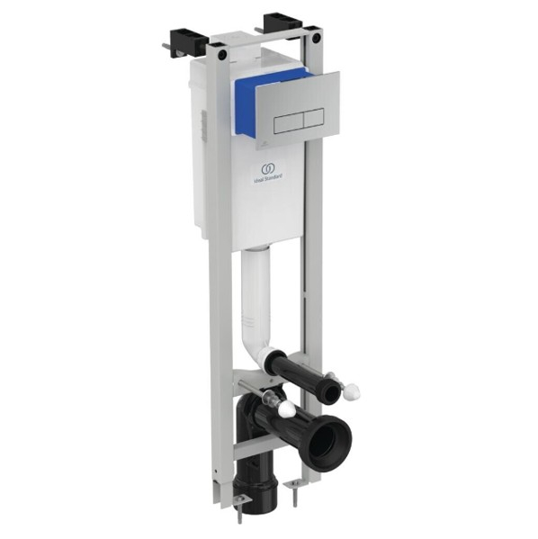 Bazin/cadru WC incastrat IDEAL STANDARD Prosys Eco M pentru vas WC suspendat - sistem de prindere inclus + clapeta crom [ E2332AA ] [1]