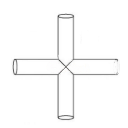 Brat cvadruplu 4X100 CM pentru stilp galvanizat [1]