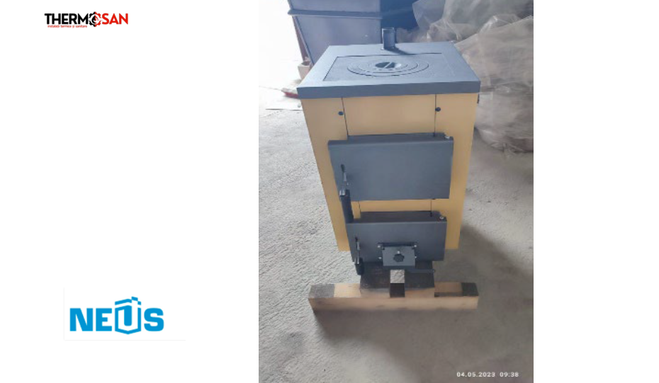 Cazan cu plita NEUS 15 kW cu un ochi de gatit pe combustibil solid [2]