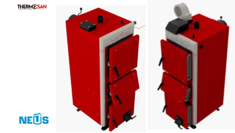 Cazan pe combustibil solid Neus Duo Uni Plus 21 kW panou comanda+ventilator in set [3]