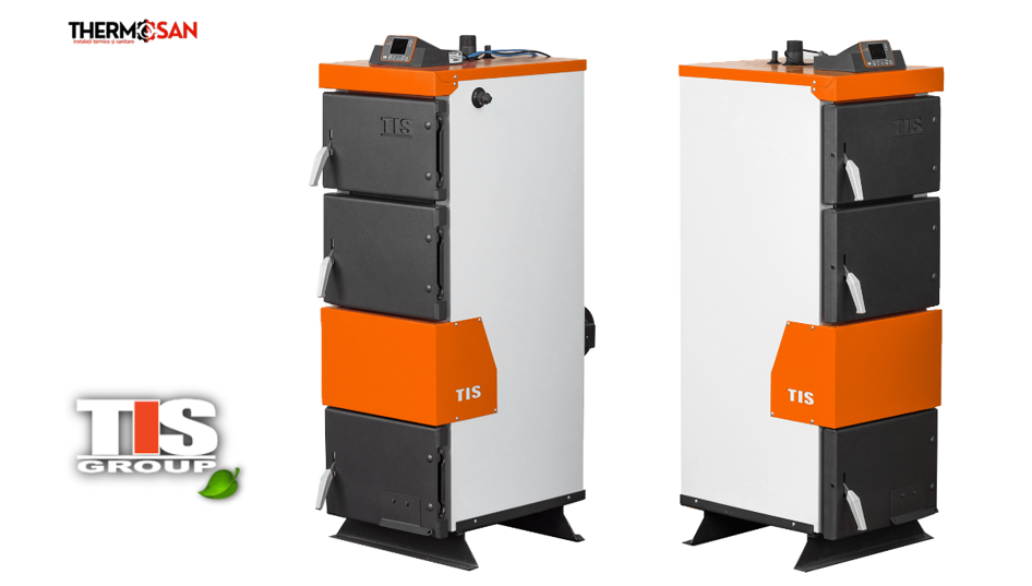 Cazan pe combustibil solid TIS PLUS 30 KW (panou comanda+ventilator in set) [3]