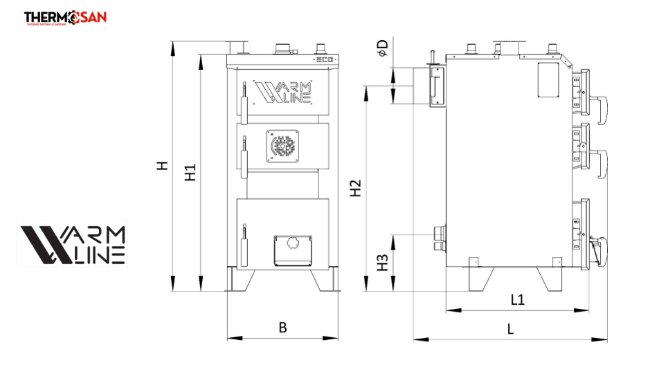 Centrala pe combustibil solid WARMLINE EKO 16 kW [6]