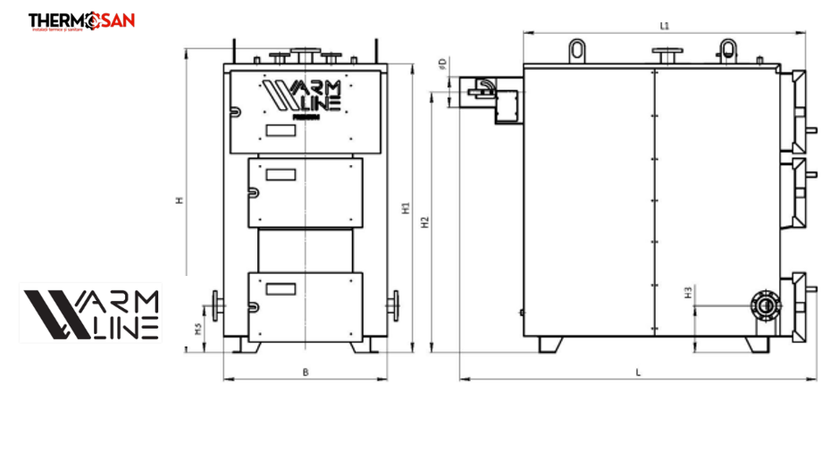 Centrala pe combustibil solid WARMLINE PREMIUM 98 Kw cu automatizare [3]