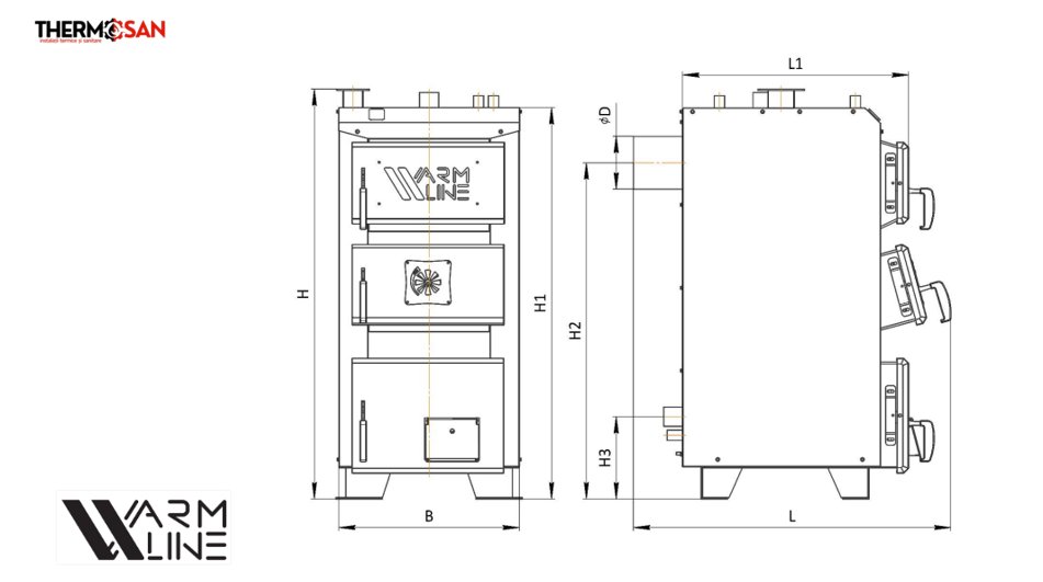 Centrala pe combustibil solid WARMLINE UNI/UNI TR 21KW [11]