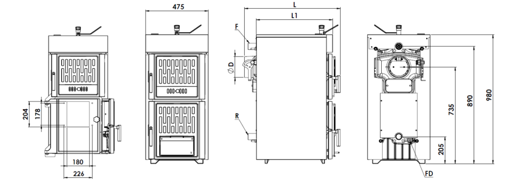 Centrală termică din fontă  250-280 m2 KAPPA KP 9 – 56 kW TIVOLI [6]