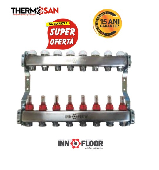 Distribuitor incalzire pardosea INNOFLOW-M 1"x3/4" 12 cai [2]