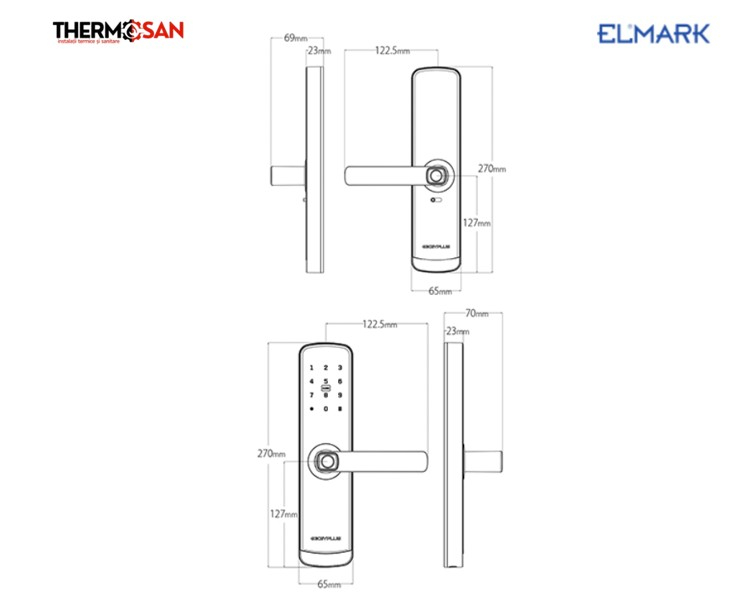 EL-T2 ELECTRONIC SMART DOOR LOCK 7255 [3]