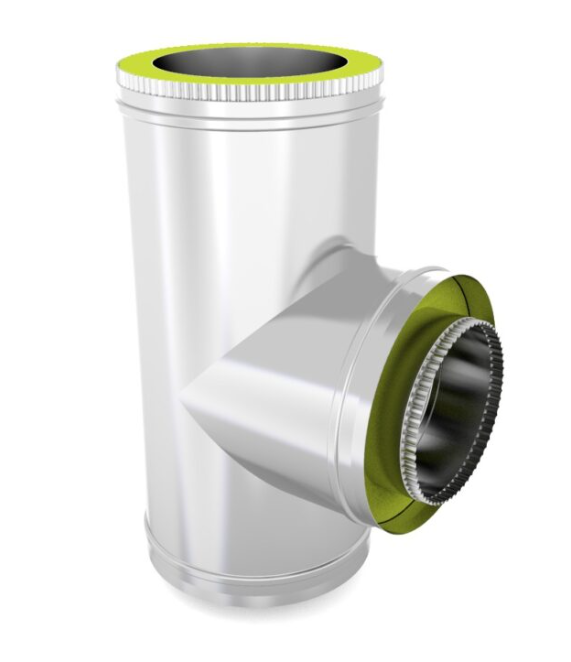 Kit coș de fum 6 M d120 din inox suspendat [2]