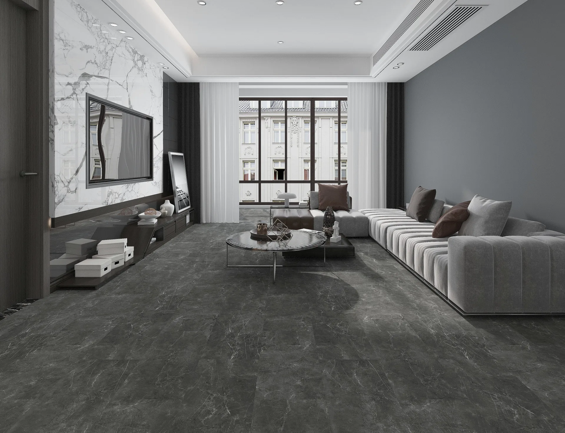 Pardoseală SPC Marble Anthracite PD-606 [2]