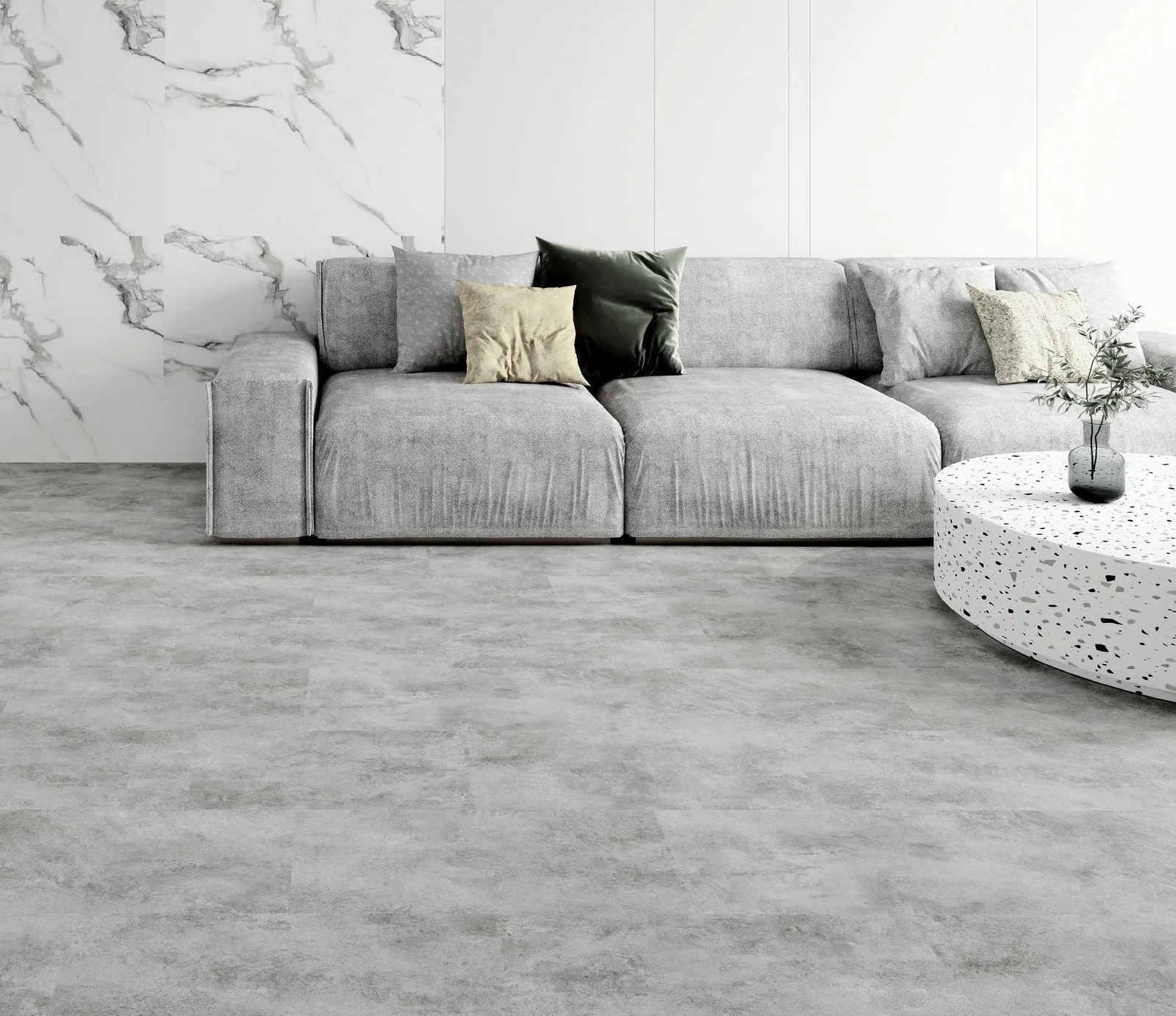 Pardoseală SPC Microcement Silver PD-602 [2]