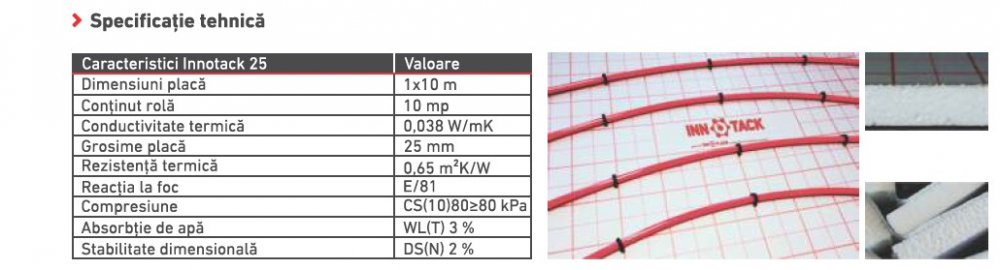 Placa tacker INNOTACK 25 mm, EPS80, rola 10mp [4]