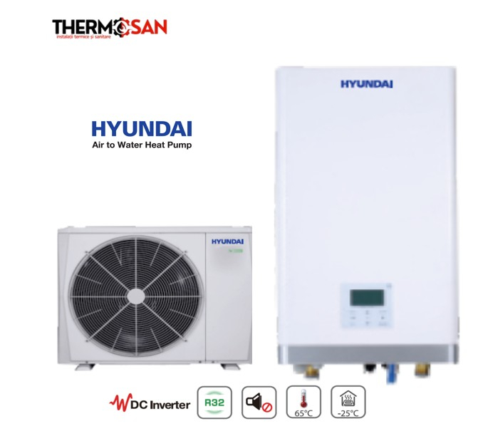 Pompa de caldura aer-apa HYUNDAI SPLIT HYHA-V10W/D2N8-B HYHB-A100/CD30GN8-B TVA 9% INCLUS PERSOANE FIZICE [2]