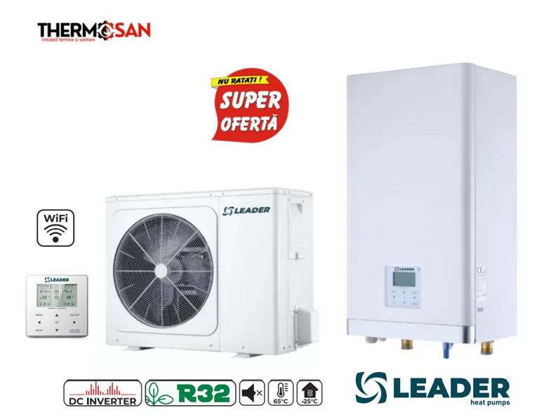 Pompa de caldura "All in One" R32 split 16kW 3x380 LEADER (cu boiler inclus) [3]