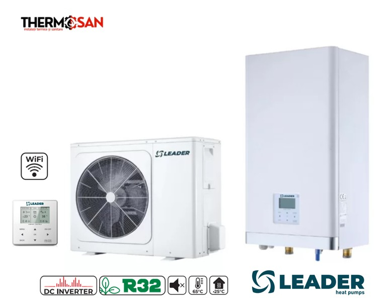 Pompa de caldura "All in One" R32 split 16kW 3x380 LEADER (cu boiler inclus) [2]