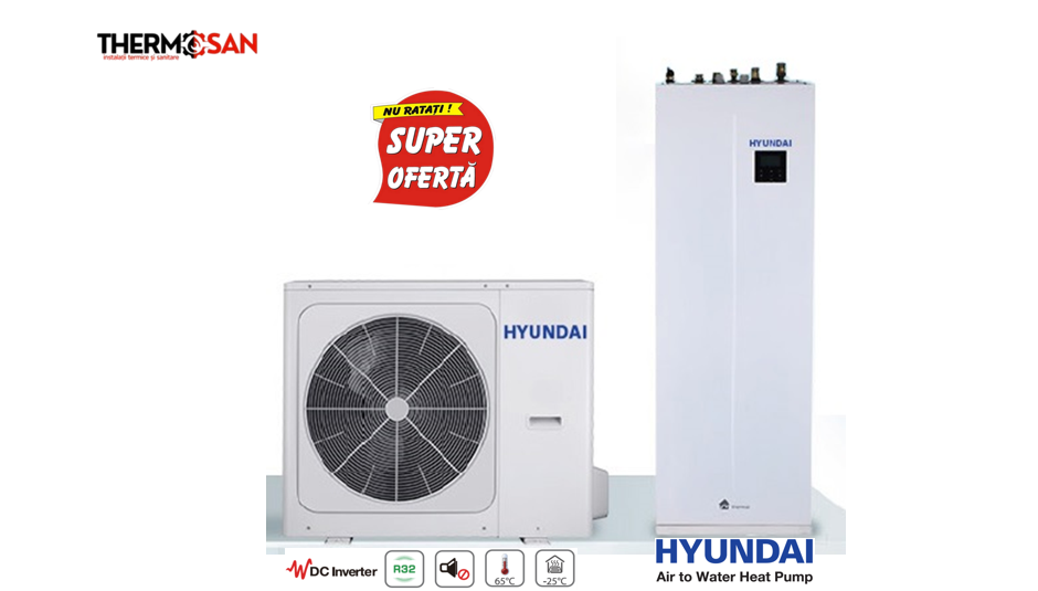 Pompa de caldura "All in One" R32 split 6kW 1x230 (cu boiler incorporat 190L) HYUNDAI [ HYHA-V6WD2N8-B+ HBT-A100/190CD30GN8 ] [2]