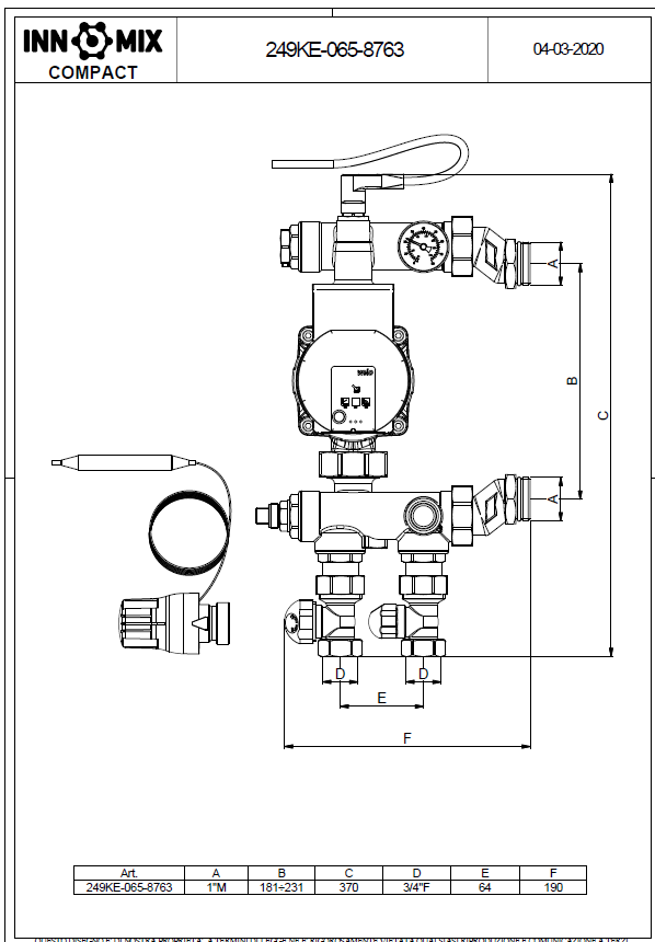 Pompa INNOMIX COMPACT INNO25-8-130 (DOWN ti UO) pentru grup amestec [4]