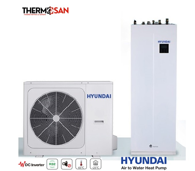 POMPE DE CALDURA R32 "ALL IN ONE" (cu boiler integrat)SPLIT HYUNDAI HYHA-V8W/D2N8  HYHB-A100/190CD30GN8 [1]
