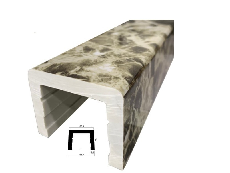 Prag compozit pentru cabina de dus, GOLDEN BROWN, (1500 x 60 x 50mm) [1]