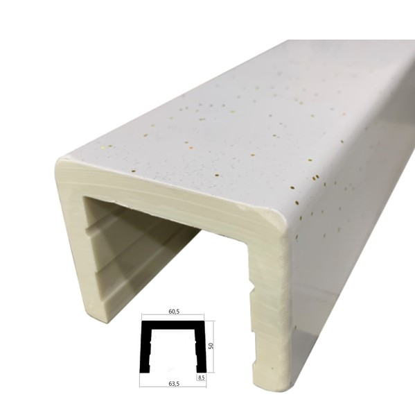 Prag compozit pentru cabina de dus, PLATINUM SAND, (1500 x 60 x 50mm) [1]