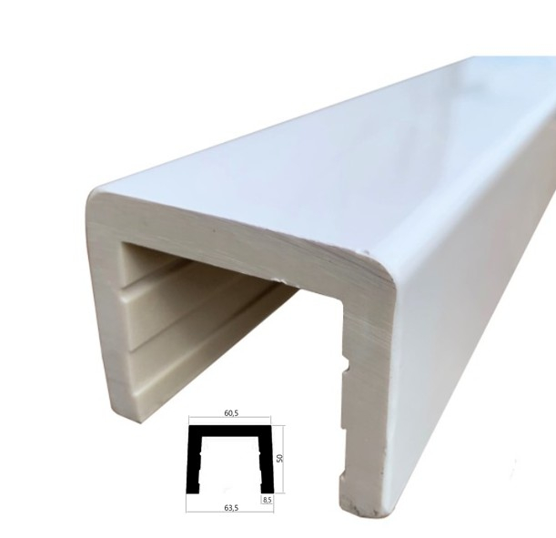 Prag compozit pentru cabina de dus, WHITE, (1500 x 60 x 50mm) [1]