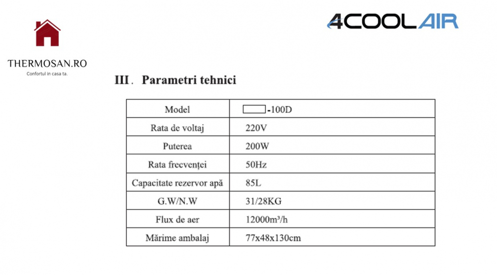 Racitor de Aer Evaporat Model SBS 100M [5]