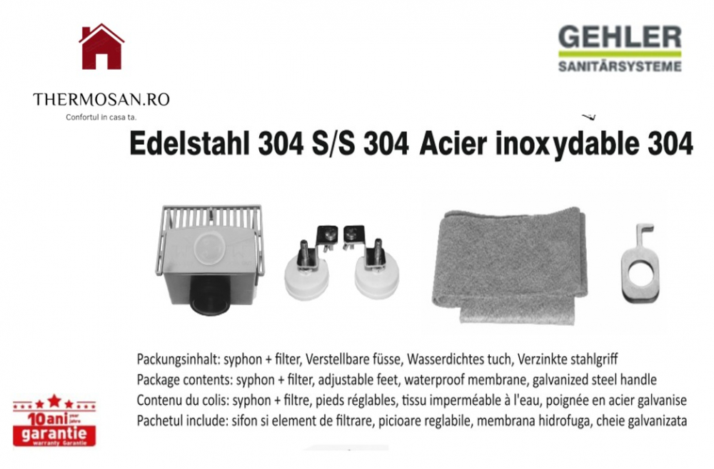 Rigola de dus CAMINO 700X70 mm - INOX 304 GEHLER [G020] [3]