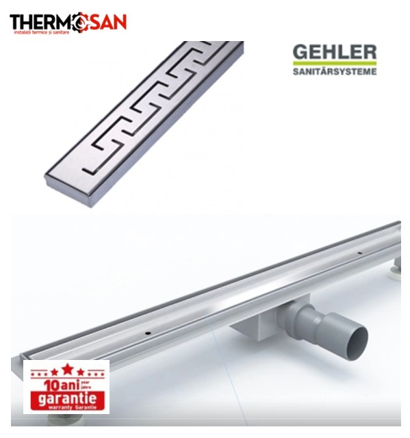 Rigola de dus MEANDROS 600X70 mm - INOX 304 GEHLER [G028] [2]