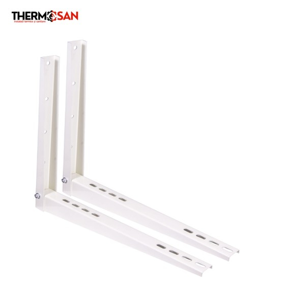Set console format L, 3 suruburi demontabile, FIXE,vopsite alb camp electrostatic, 500 x 600 x 2 mm, ptr aparate pana la 150 kg [2]