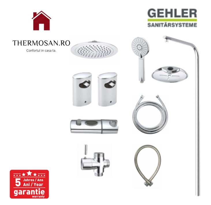 Set dus inox 304 - 2 functii Gehler Elliptis [ ZH507 ] [3]