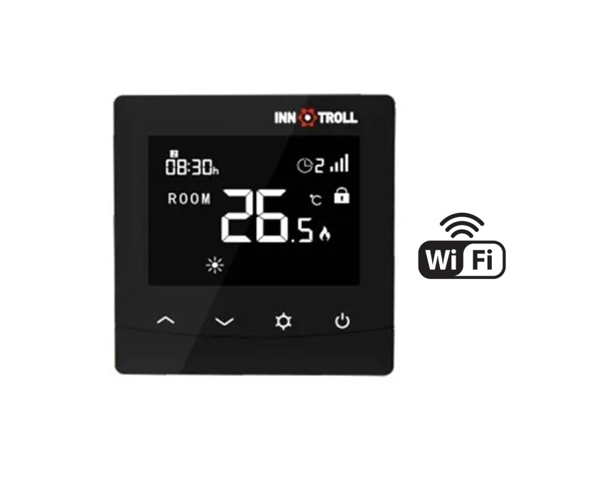 Termostat electronic SMART INNOTROLL digital programabil cu LCD - HT WIFI - montaj in doza (NEGRU) [1]