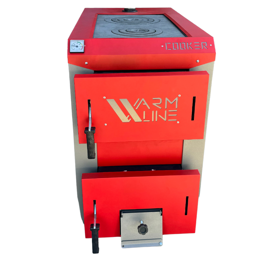 CENTRALE TERMICE COMBUSTIBIL SOLID - Centrala cu Plita 100-110m2 WARMLINE COOKER 21 KW