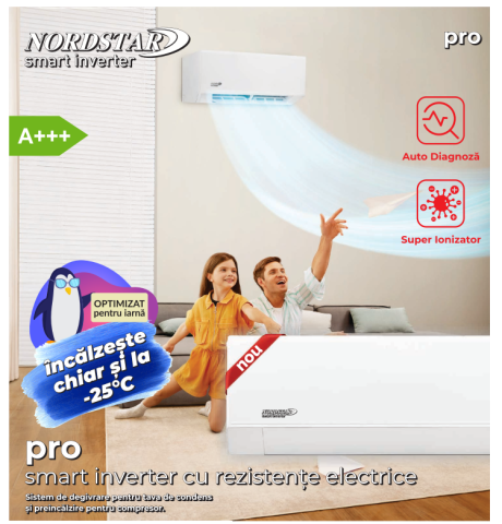Aer condiționat 9000 BTU NordStar PRO 09HRFN8  Inverter WiFi [3]