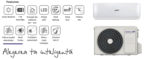 Aer condiționat NordStar Pearl 12000 BTU Inverter WiFi [3]