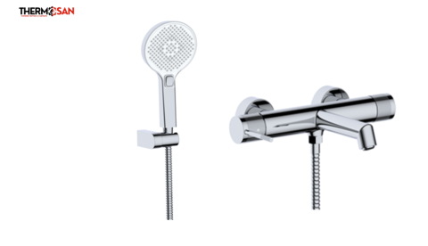 Baterie cada-dus Gehler TIORA cu accesorii (para de dus mobila, furtun flexibil, agatatoare de dus) [1]