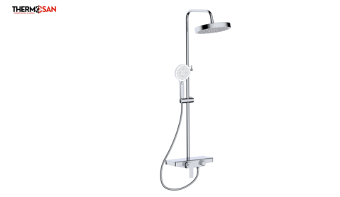 Baterie/ Coloana cada-dus Gehler TIORA cu accesorii (para de dus mobila, furtun flexibil, agatatoare de dus) [1]