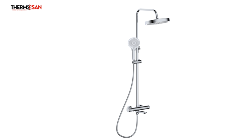 Baterie/ Coloana cada-dus Gehler TIORA cu accesorii (para de dus mobila, furtun flexibil, agatatoare de dus) [1]