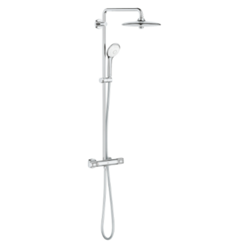 BATERII - Baterie dus / coloana dus Tempesta Cosmopolitan System CUBE 250 cu termostat - palarie de dus + para mobila cu 2 functii