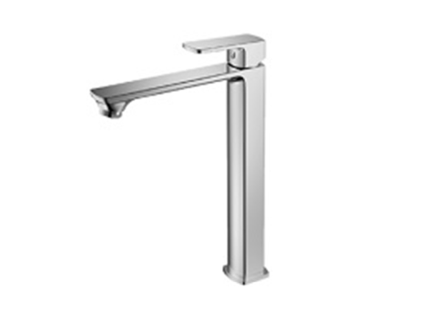 BATERII - Baterie lavoar GEHLER QUADRAT XL cu pipa inalta pentru lavoarde tip bol cu ventil, inaltime 281 mm