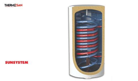 Boiler 150 l termoelectric Sunsystem BB NL2  PRL 3KW, cu două serpentine [2]