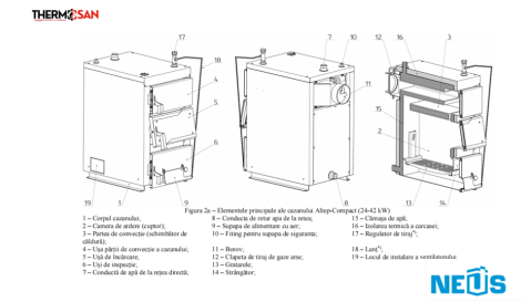 Cazan pe combustibil solid Neus-Compact 95 kW [3]