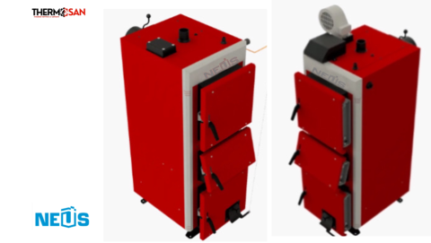 Cazan pe combustibil solid Neus Duo Uni Plus 21 kW panou comanda+ventilator in set [2]