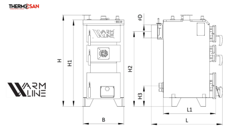 Centrala pe combustibil solid WARMLINE EKO 16 kW [5]